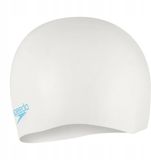 Speedo Bonnet de bain moulé uni junior Blanc/Bleu
