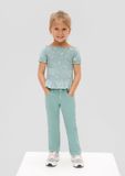 s.Oliver Broek met uitlopende pijpen donker turquoise