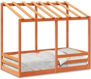 vidaXL Kinderbed met bedhuis 80x160 cm massief grenenhout wasbruin