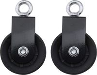 Poulie simple à pivot - 2x 90 mm - Avec support de montage en U - Rotation à 360 degrés - Roue de traction - Pour équipement de gym à domicile bricolage
