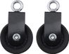 Poulie simple à pivot - 2x 90 mm - Avec support de montage en U - Rotation à 360 degrés - Roue de traction - Pour équipement de gym à domicile bricolage