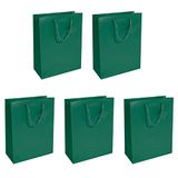SIGEL GT500/5 grote papieren cadeautasjes - opaalgroen mat - 33 x 26 cm - 5-delige set