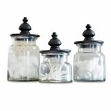 LOBERON Pot set van 3 Hakeen helder/zwart