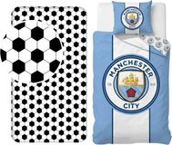 4KidsOnly Manchester City slaapkamerset; dekbedovertrek en hoeslaken