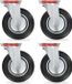 vidaXL - 24 roulettes - 200 mm - caoutchouc - noir