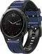 By Qubix Qubix - Geschikt voor Garmin bandje - 22mm Quickfit - leer + siliconen bandje - Blauw - Geschikt voor Garmin Approach S60 & S62 / Instinct / Instinct 2 (Solar)