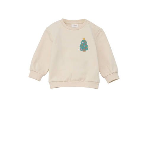 s.Oliver baby sweater with backprint ecru