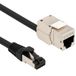 Delock Cable RJ45 plug to Keystone Module RJ45 jack Cat.6A 2 m black