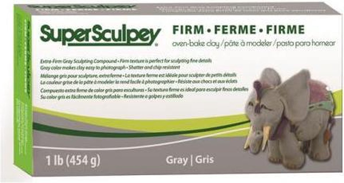 Sculpey Super Firm Grijs 454 gram