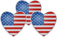 Merkloos / Sans marque Fest-Dekor Gmbh Hangdecoratie hart Amerika/USA - 5x - Dia 28 cm