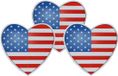 Merkloos / Sans marque Fest-Dekor Gmbh Hangdecoratie hart Amerika/USA - 5x - Dia 28 cm