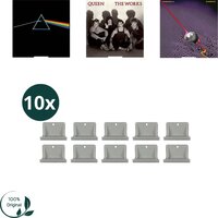 Melvy® LP Houder Freddie - 10 stuks - Wit - LP Opbergsysteem - Vinyl Houder - Platenhouder