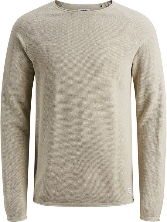 Jack & Jones Lichtgrijze Trui Katoen Ronde Hals - XL