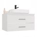 Topeshop Hangende Badkamerkast NEL80 met 2 Lades - Wit - 80x45x50 cm