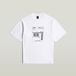 G-Star T-shirt Boxy R T Homme Blanc Coton Taille L