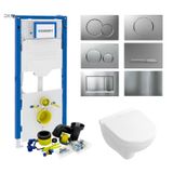 Geberit UP320 Toiletset set47 Villeroy & Boch O.Novo Compact Met Sigma drukplaat