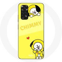 Maniacase Etui voor Xiaomi Redmi Note 11 4G BTS Bangtan BT21 Chimmy Jimin Gele achtergrond