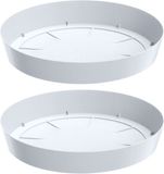 Prosperplast Soucoupe pour pot de fleurs/pot de plantes - 3x - blanc - rond - Dia 19 cm