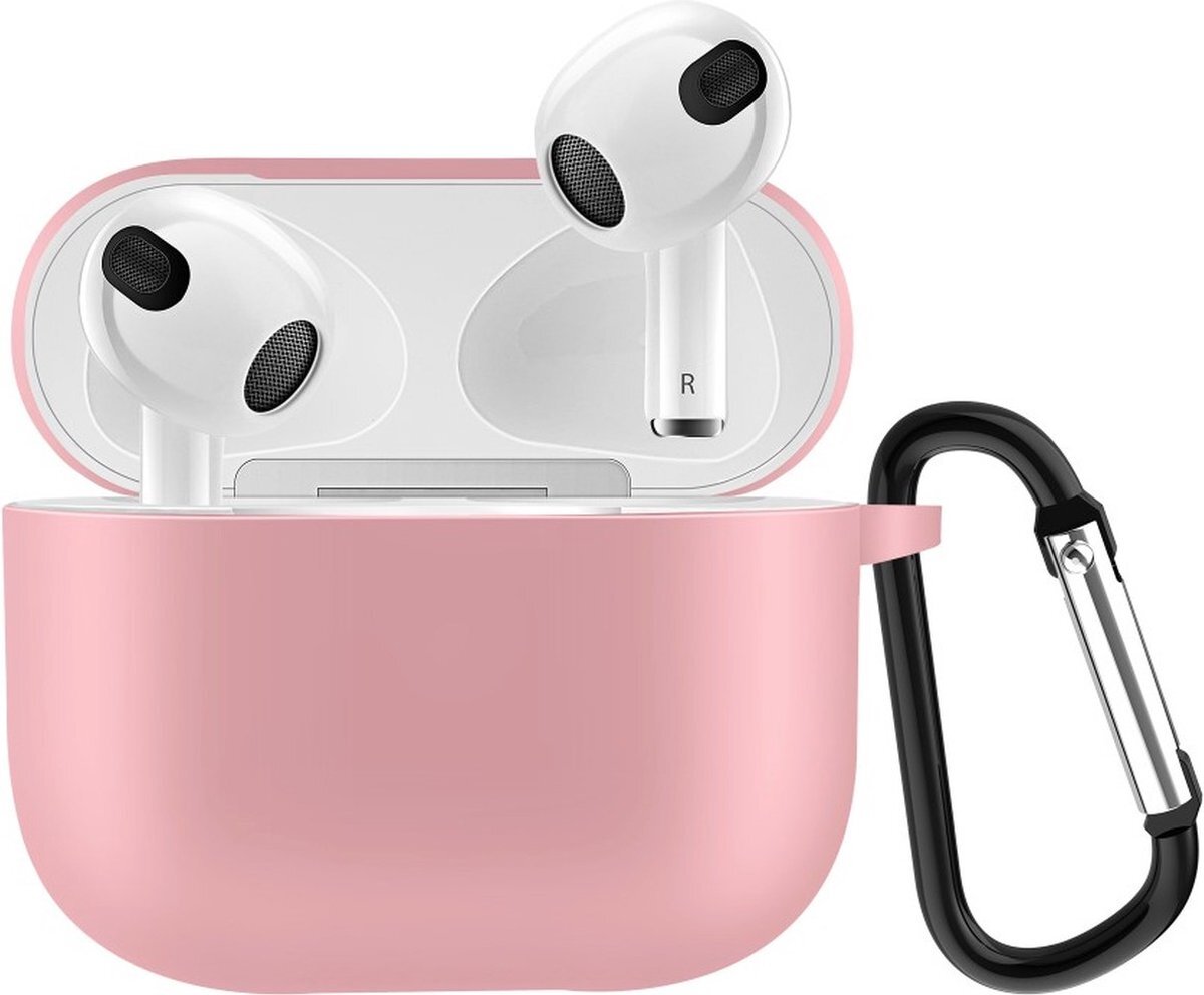 qMust Apple AirPods 3 hoesje - Silicone - Roze