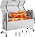 VEVOR Rotisserie Grill 38W Speenvarken Grill Lam Grill Houtskool Grill (1168,4 mm Grilllengte) met 60 Kg Draagvermogen & Wielen & 4-Voudige Hoogteverstelling & Deksel, Roestvrijstalen Elektrische Grillset Voor Kamperen