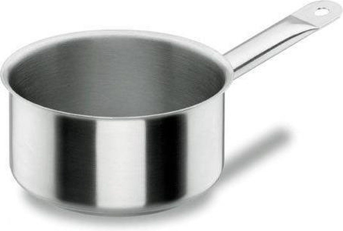 Lacor Chef Class Steelpan - Laag model - Ø 12cm - 0.75 l - Zilver