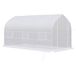 Serre de jardin 8m² avec 2 portes et 6 aérations, bâche PE renforcée 140g/m², dimensions 4x2x2m, structure résistante, idéale pour cultures