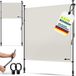 Auvent à pince Protection solaire verticale 120 x 310 cm Beige Sans perçage Protection contre les regards indiscrets