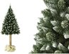 Viking Choice Kunstkerstboom - 180 cm Op Stam Kunstkerstboom - Groen Wit - Met Sneeuw - 200 Takken