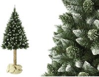 Viking Choice Kunstkerstboom - 180 cm Op Stam Kunstkerstboom - Groen Wit - Met Sneeuw - 200 Takken