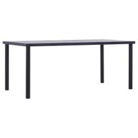 VidaXL Table de salle à manger 180x90x75 cm MDF Noir et Gris béton