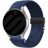 Strap-it Samsung Galaxy Watch 4 Classic 42mm gevlochten band met P-buckle (blauw)