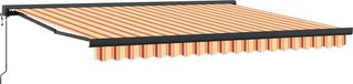 vidaXL Auvent solaire électrique 4 x 3 m jaune et orange rayé