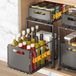 Unyqoos® Double-layer telescopic drawer for kitchen organization with adjustable height