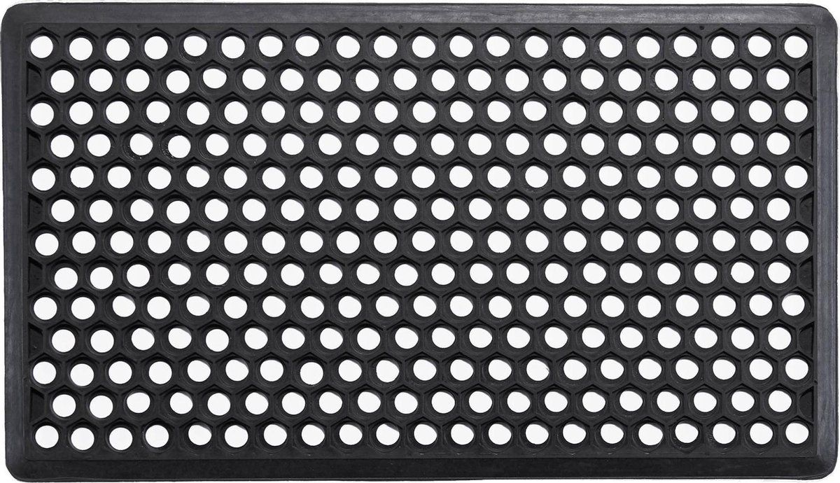 MD-Entree Allegro Rubber Door Mat - 40 x 70 cm - Black
