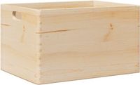 vidaXL Houten kist met handvatten 40x30x23 cm massief grenenhout