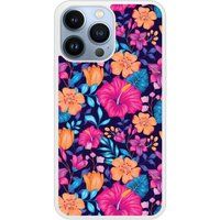 Apple iPhone 13 Fleurs exotiques Verstevigd hoesje met sublimatie bedrukking