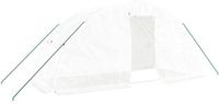 vidaXL Tuinkas met stalen frame - 10 m² - 5x2x2,3 m - Wit