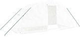 vidaXL Tuinkas met stalen frame - 10 m² - 5x2x2,3 m - Wit