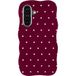 Selencia Vivid Wavy Backcover met MagSafe voor de Samsung Galaxy A57 (5G) - Happy Dots Burgundy