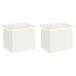 vidaXL Jardinière de jardin avec LED 2 pc Blanc 50 x 60 x 48 cm Acier
