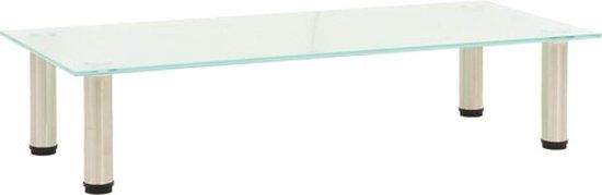 vidaXL Tv-meubel 80x35x17 cm gehard glas mat