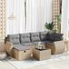 Maison Exclusive - Ensemble de meubles de jardin 7 pièces avec canapé et coussins, beige, en polyrotin