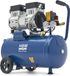 Merkloos HBM Low Noise Compressor 24 Liter 750W 8 bar 131 L/min Olievrij Blauw
