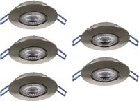 EGLO Zujar inbouwspot - LED - Ø 90 mm - 5 stuks - Nikkel