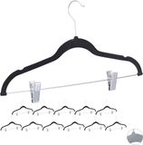 Sans marque 96x cintre avec pinces - velours - cintre - cintres pour pantalons