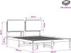 vidaXL Bedframe met gestoffeerd hoofdbord Naturel en donkergrijs