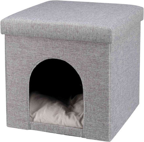 Brekz Trixie Relax-Iglo Alois - Kattenhuis - Grijs - Polyester - 38 x 40 x 38 cm