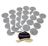 Adsamm® 40 x Zelfklevende Viltglijders Grijs ø 60 mm Rond 3,5 mm Dik