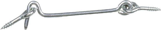 AMIG windhaak - staal - zilver - L7.5 cm - D4 mm - met schroefoog