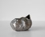 Vase Cratera B29 x T24 x H19 cm Aluminium Platin Handgemacht